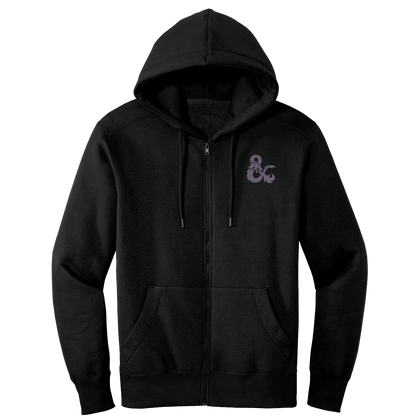 A Black Dungeons & Dragons Wizard Class Zip-Up Hoodie. Brand: Ultra PRO, Item: Dungeons & Dragons Wizard Class Hoodie