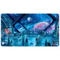 A blue futuristic spaceship bridge playmat featuring a cosmic view. Brand: MTG PRO Shop, Item: Edge of Eternities - Command Bridge Playmat