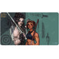 A teal Critical Role Pinups Yasha and Beauregard Playmat. Brand: Ultra PRO, Item: Critical Role Pinups - Yasha and Beauregard Playmat