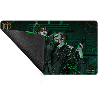 A green Critical Role Baddies - Briarwoods Stitched Playmat for Tabletop Gaming. Brand: Ultra Pro, Item: Critical Role Baddies - Briarwoods Stitched Playmat.