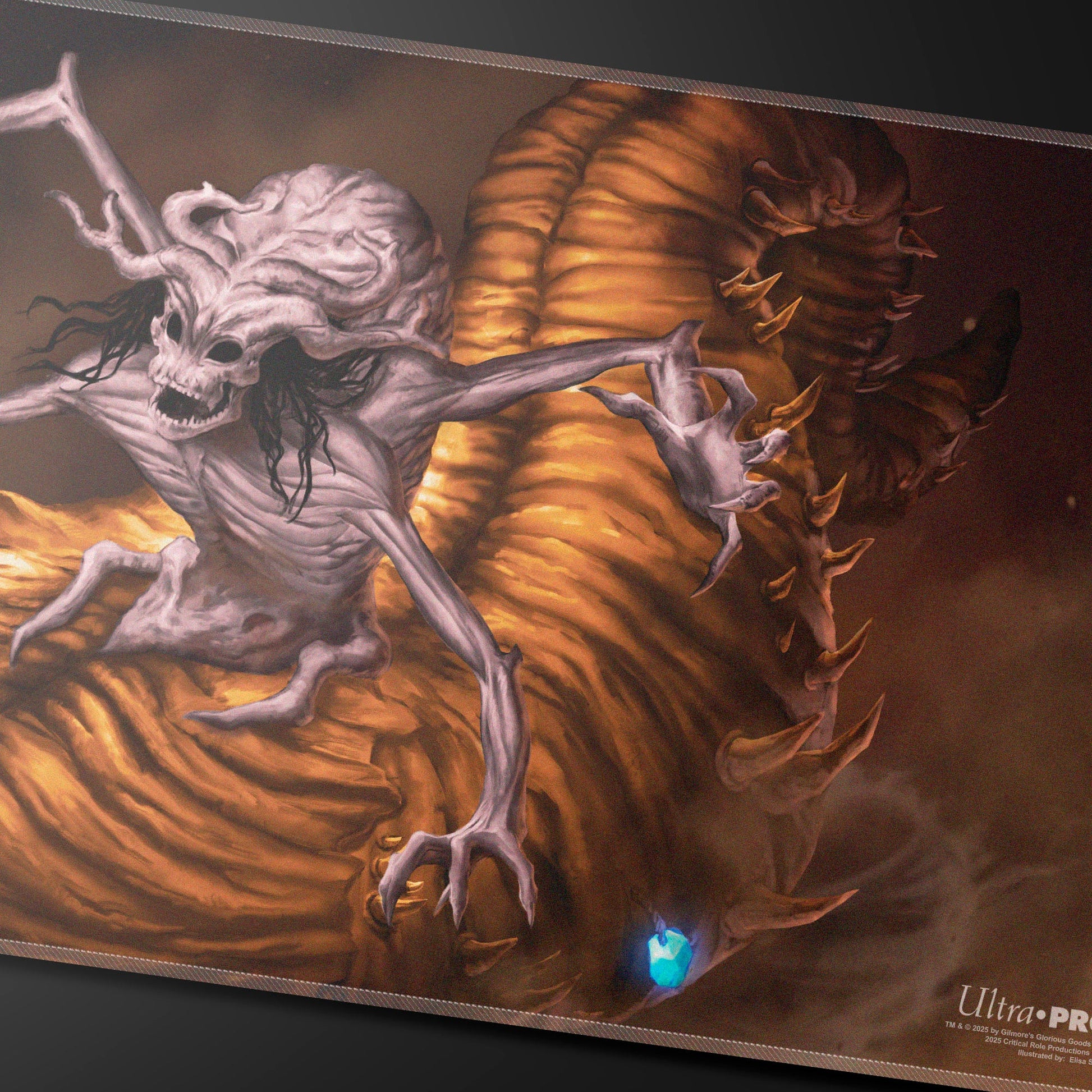 A dark fantasy playmat featuring the Shademother creature from Critical Role. Brand: Ultra PRO, Item: Critical Role Baddies - The Shademother Stitched Playmat.