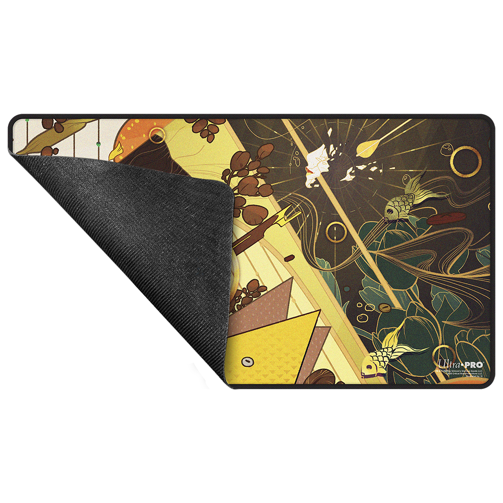 A black-stitched playmat featuring artwork from Critical Role's The Mighty Nein Veth Brenatto. Brand: Ultra-Pro.