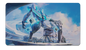 A blue and white Allied - Shorikai Stitched Standard Gaming Playmat for Magic: The Gathering. Brand: Ultra PRO, Item: Commander Series #2: Allied - Shorikai Stitched Standard Gaming Playmat for Magic: The Gathering