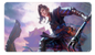 A blue and purple playmat featuring Yuriko, the Tiger's Shadow from Magic: The Gathering. Brand: Ultra PRO, Item: Commander Series #2: Allied - Yuriko Stitched Standard Gaming Playmat