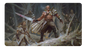 A fantasy art playmat featuring a muscular warrior with a bloody sword leading a group of glowing-eyed figures through a dark, thorny forest. Brand: Ultra PRO, Item: Commander Series #2: Allied - Tovolar Double-Sided Standard Gaming Playmat for Magic: The Gathering