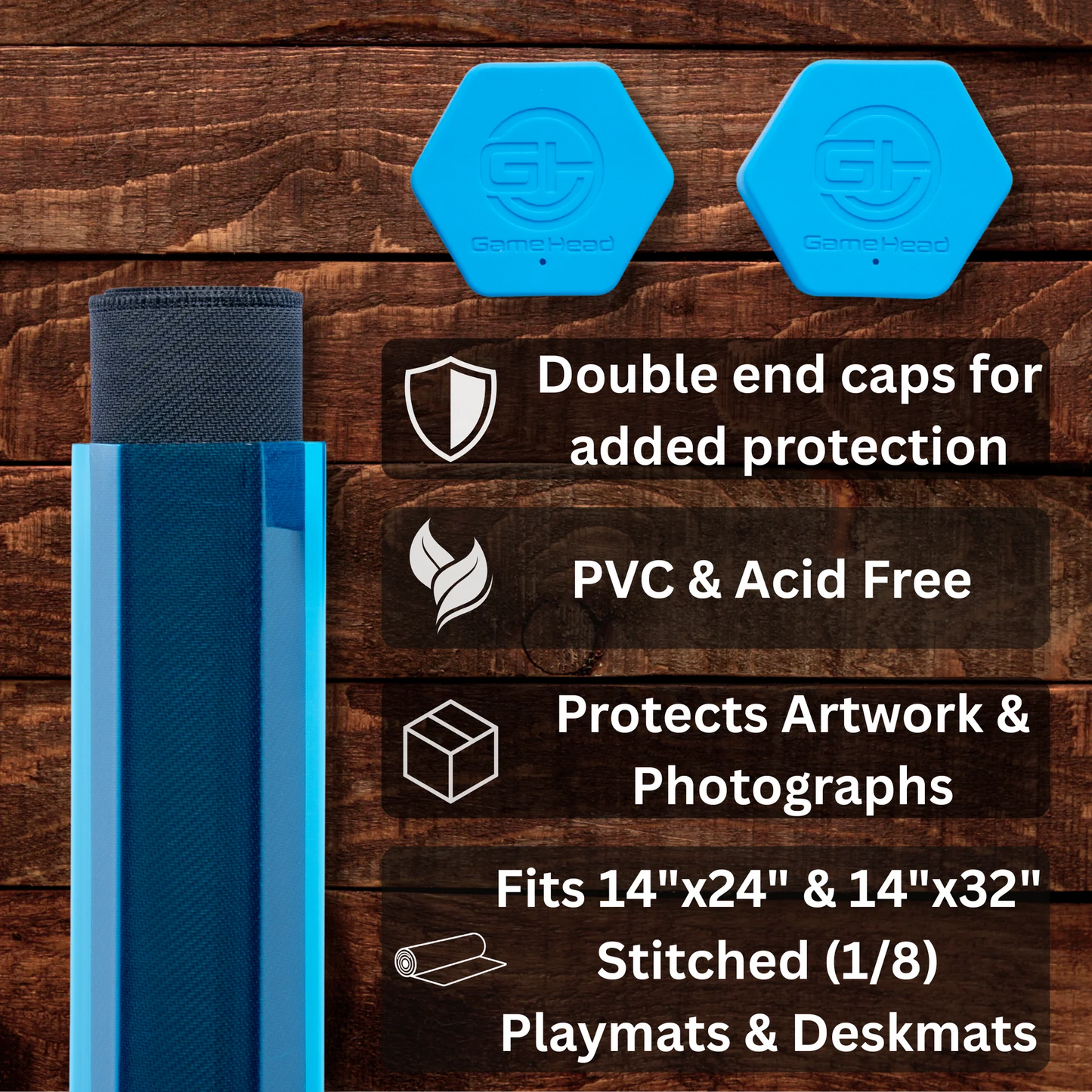 Green Playmat Hex Tube - GameHead