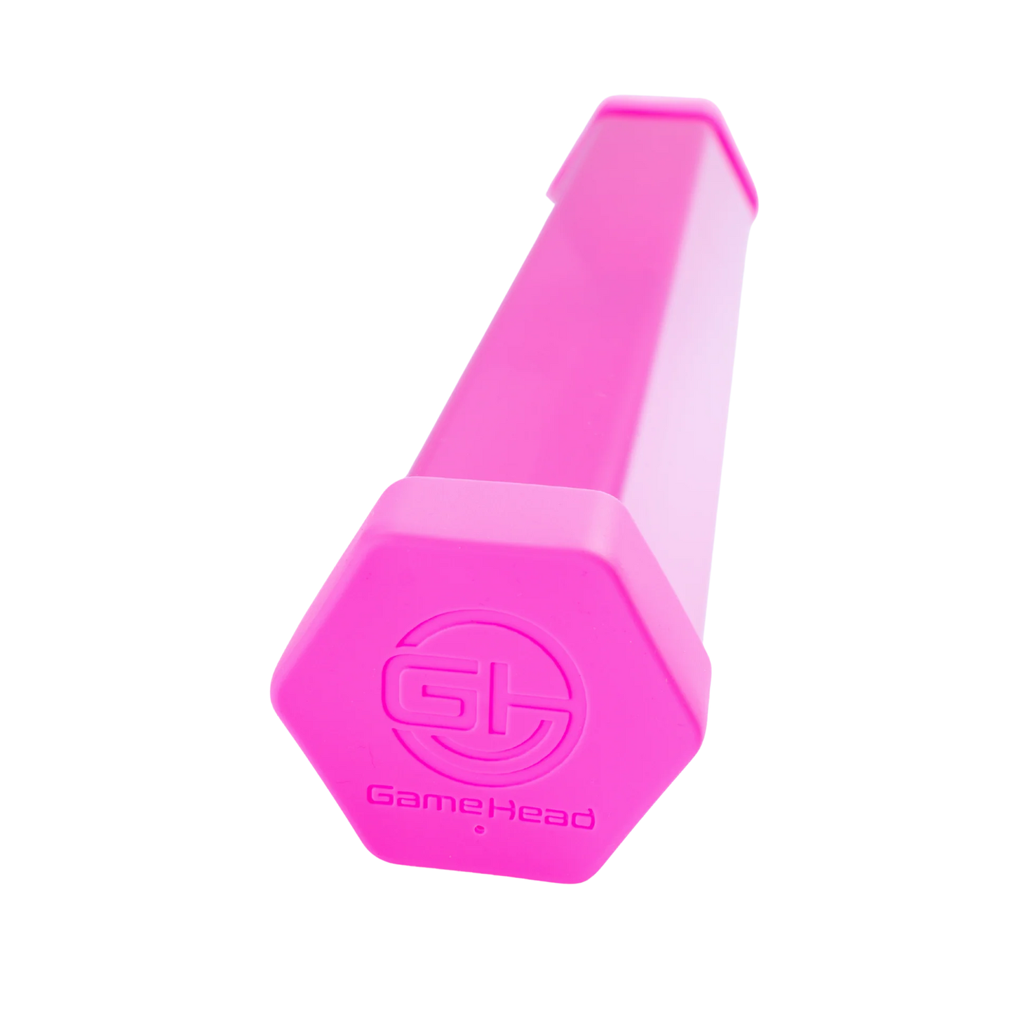 Pink hexagonal object with 'GameHead' branding on a white background