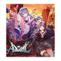 A hololive Oshi Advent Starter Deck Display featuring two anime girls in a ruined city.