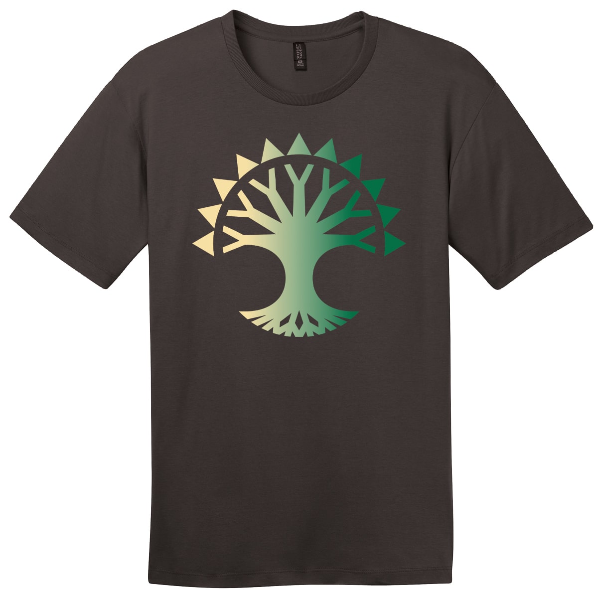 A charcoal Selesnya Guild Symbol Men's T-shirt. Brand: MTG PRO Shop, Item: Guild Symbol Selesnya Men's T-shirt for Magic: The Gathering