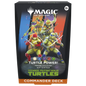 A sealed Magic: The Gathering Commander Deck box featuring Teenage Mutant Ninja Turtles "Turtle Power!" art. Publisher: Magic: The Gathering, Game: Magic: The Gathering, Set: Teenage Mutant Ninja Turtles Commander Deck (TMNT)