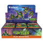 A sealed Play Booster box featuring Teenage Mutant Ninja Turtles art. Publisher: Magic: The Gathering, Game: Magic: The Gathering, Set: Teenage Mutant Ninja Turtles (Shortcode)