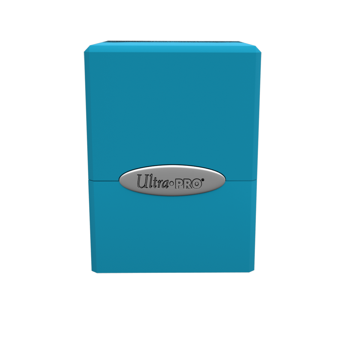 A blue Ultra PRO Classic SATIN Cube deck box.