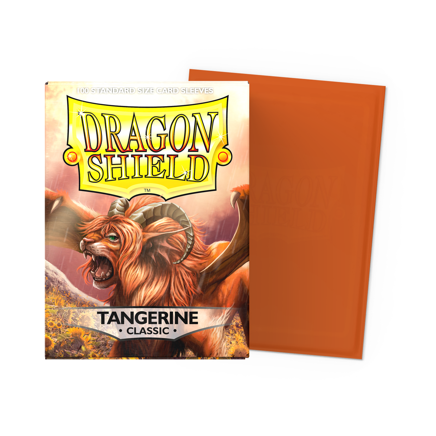 A Tangerine Classic Card Sleeve Pack. Brand: Dragon Shield, Item: Tangerine - Classic Sleeves