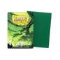 A green Dragon Shield Matte Dual Sleeves Japanese Size card sleeve pack.