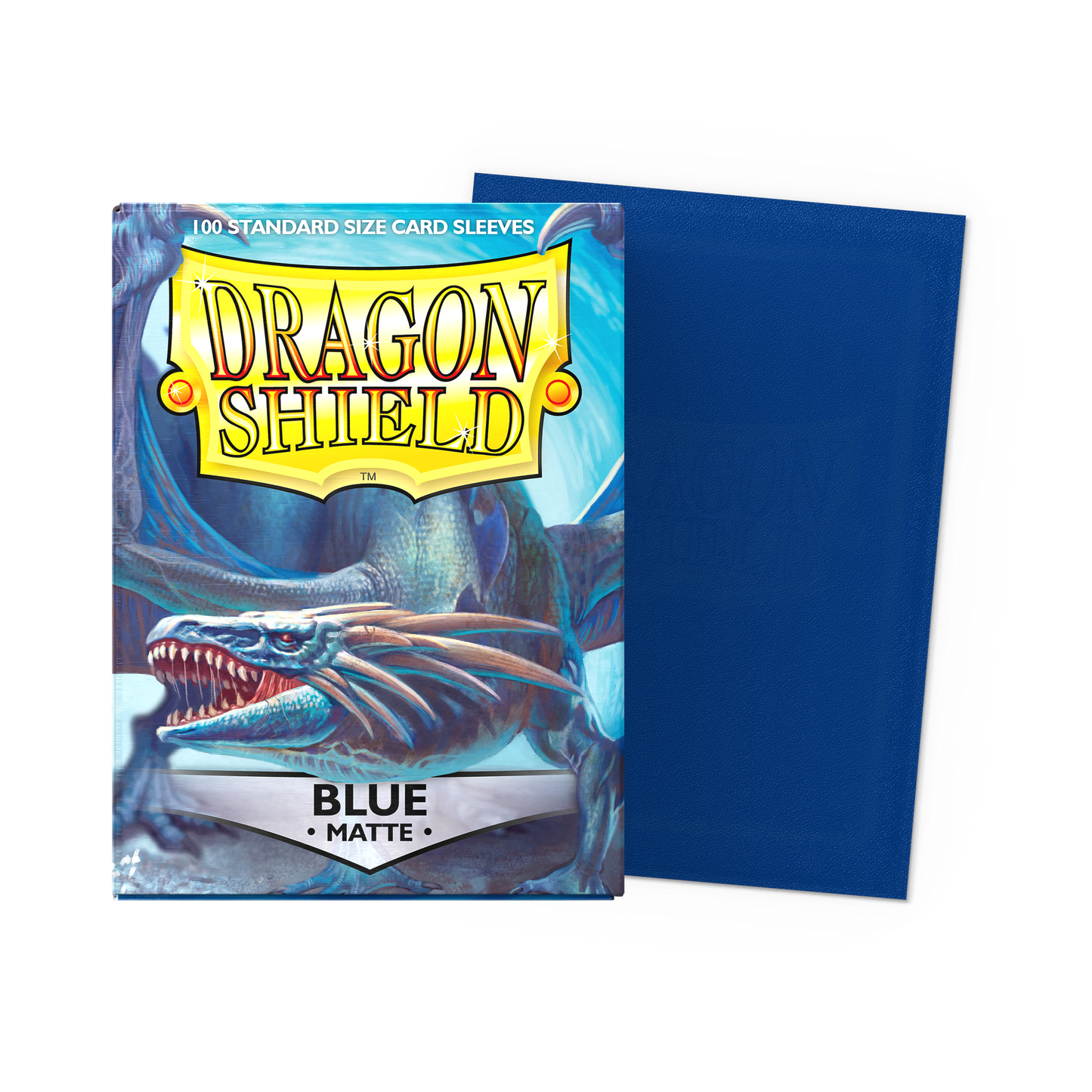 A Blue Matte Dragon Shield Card Sleeves. Brand: Dragon Shield, Item: Blue - Matte Sleeves.