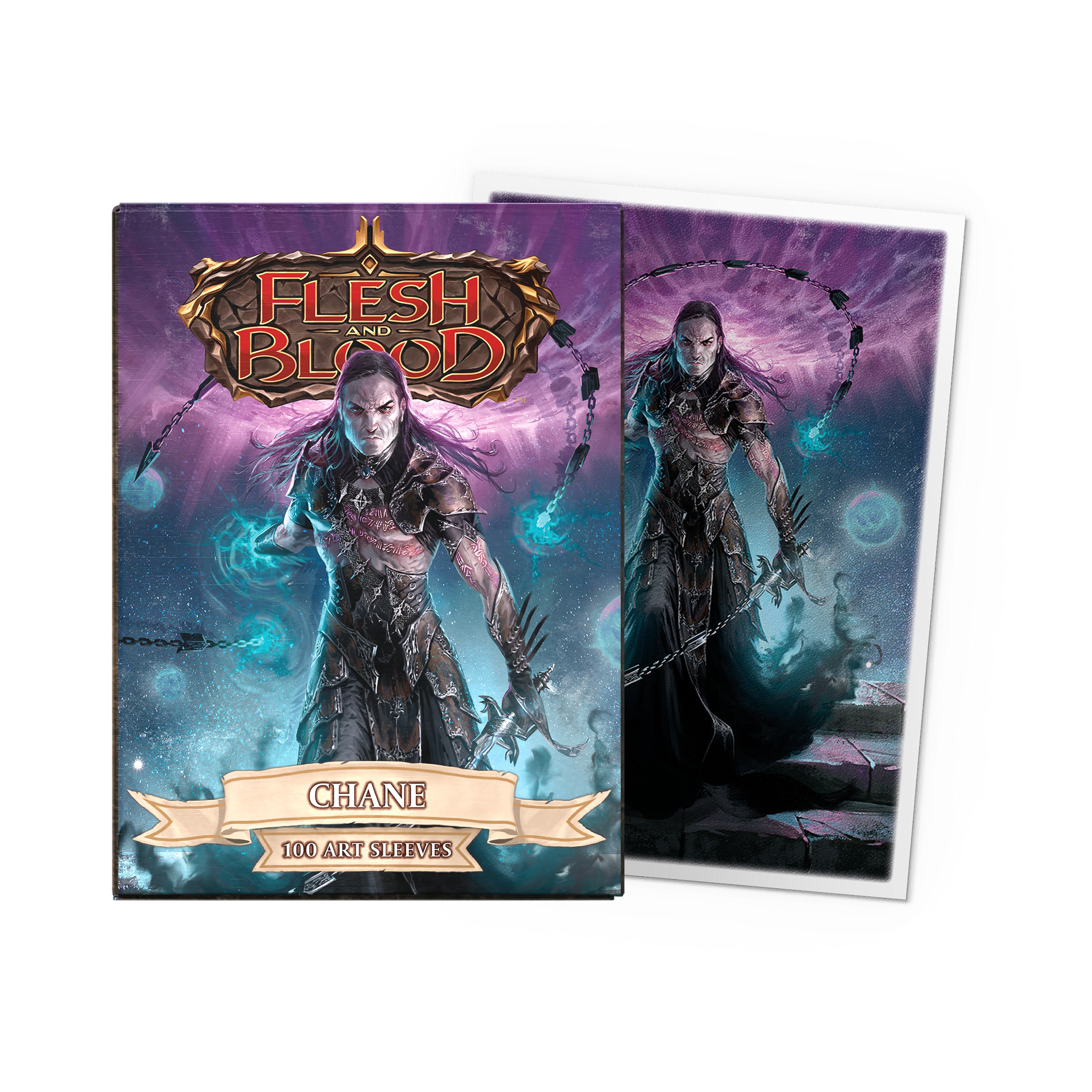 A matte art sleeve featuring Chane from Flesh and Blood. Brand: Dragon Shield (Dev), Item: Chane - Matte Art Sleeves.