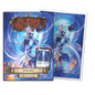 A blue matte art sleeve set featuring a woman in a blue kimono with swirling blue energy. Brand: Dragon Shield (Dev), Item: Enigma - Matte Art Sleeves.