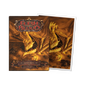 A golden dragon art sleeve pack for Flesh and Blood. Brand: Dragon Shield, Item: Kyloria - Matte Art Sleeves.