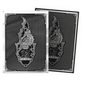A silver and black Dragon Shield 25th Anniversary Matte Art Sleeves.