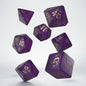 Q-Workshop CATS Dice Set: Purrito – shimmering purple with gold RPG dice – Flip Tap Win TCG, Saline MI