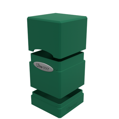 A Lime Green Classic SATIN Tower DECK BOX. Brand: Ultra PRO, Item: Classic SATIN® Tower DECK BOX®