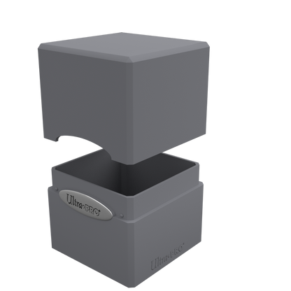 A Smoke Grey Classic SATIN Cube Deck Box. Brand: Ultra PRO, Item: Classic SATIN® Cube.