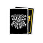 A black and white Dragon Shield (Dev) Anna Thornton - Brushed Art Sleeves - Standard Size.