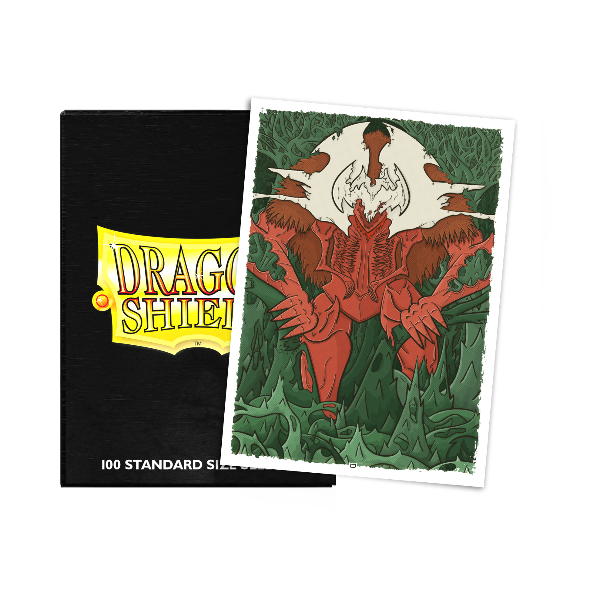 A black Dragon Shield deck box with a Vorinclex, Apex of the Maxe art sleeve. Brand: Dragon Shield, Item: Vorinclex, Apex of the Maxe - Brushed Art Sleeves - Standard Size.