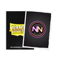 A black Dragon Shield deck box with a card featuring the Nitpicking Nerds logo. Brand: Dragon Shield, Item: Brushed Art Sleeves - Standard Size