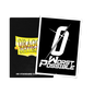 A black Dragon Shield deck box with a white "Worst Possible" card sleeve. Brand: Dragon Shield, Item: The Best Worst Possible Sleeves - Brushed Art Sleeves.
