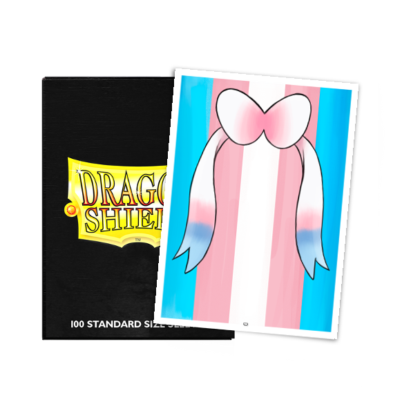 A Trans Pride Brushed Art Sleeve. Brand: Dragon Shield, Item: Tricky Gym - Trans Pride - Brushed Art Sleeves.