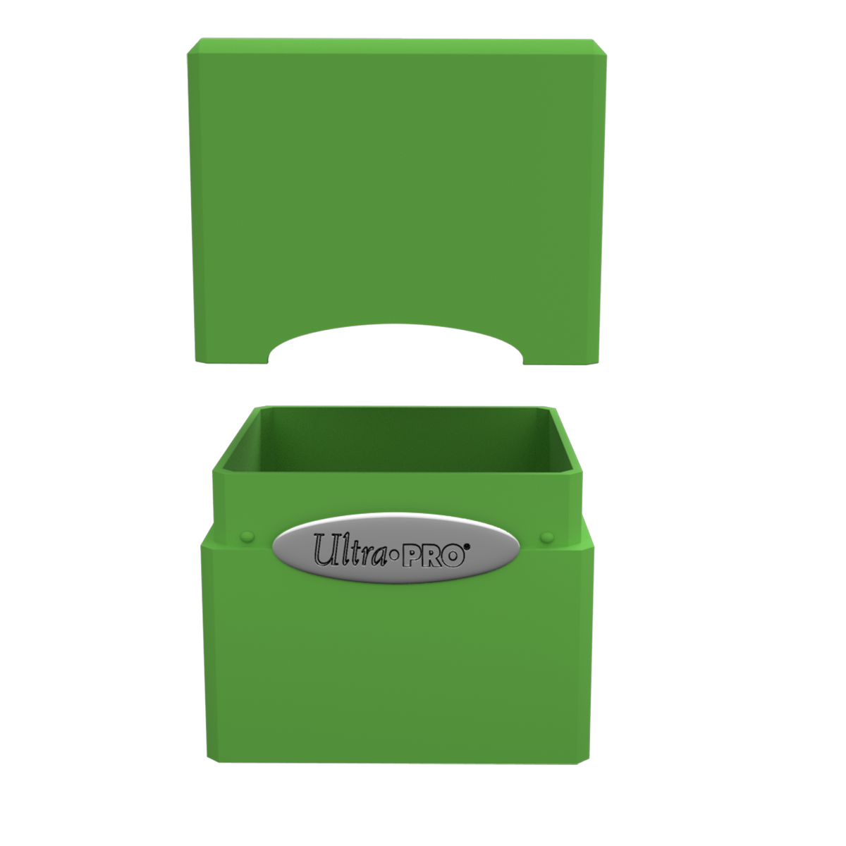 A Forest Green Classic SATIN Cube Deck Box. Brand: Ultra PRO, Item: Classic SATIN® Cube