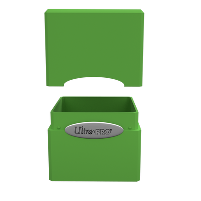 A Forest Green Classic SATIN Cube Deck Box. Brand: Ultra PRO, Item: Classic SATIN® Cube