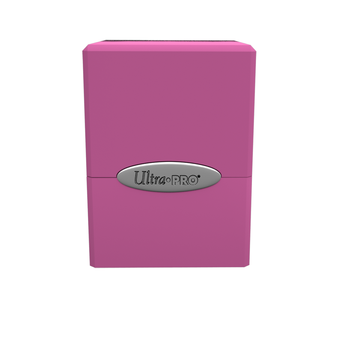 A pink Classic SATIN Cube deck box. Brand: Ultra PRO.