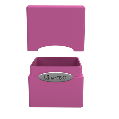 A Pink Classic SATIN Cube Deck Box. Brand: Ultra PRO, Item: Classic SATIN Cube