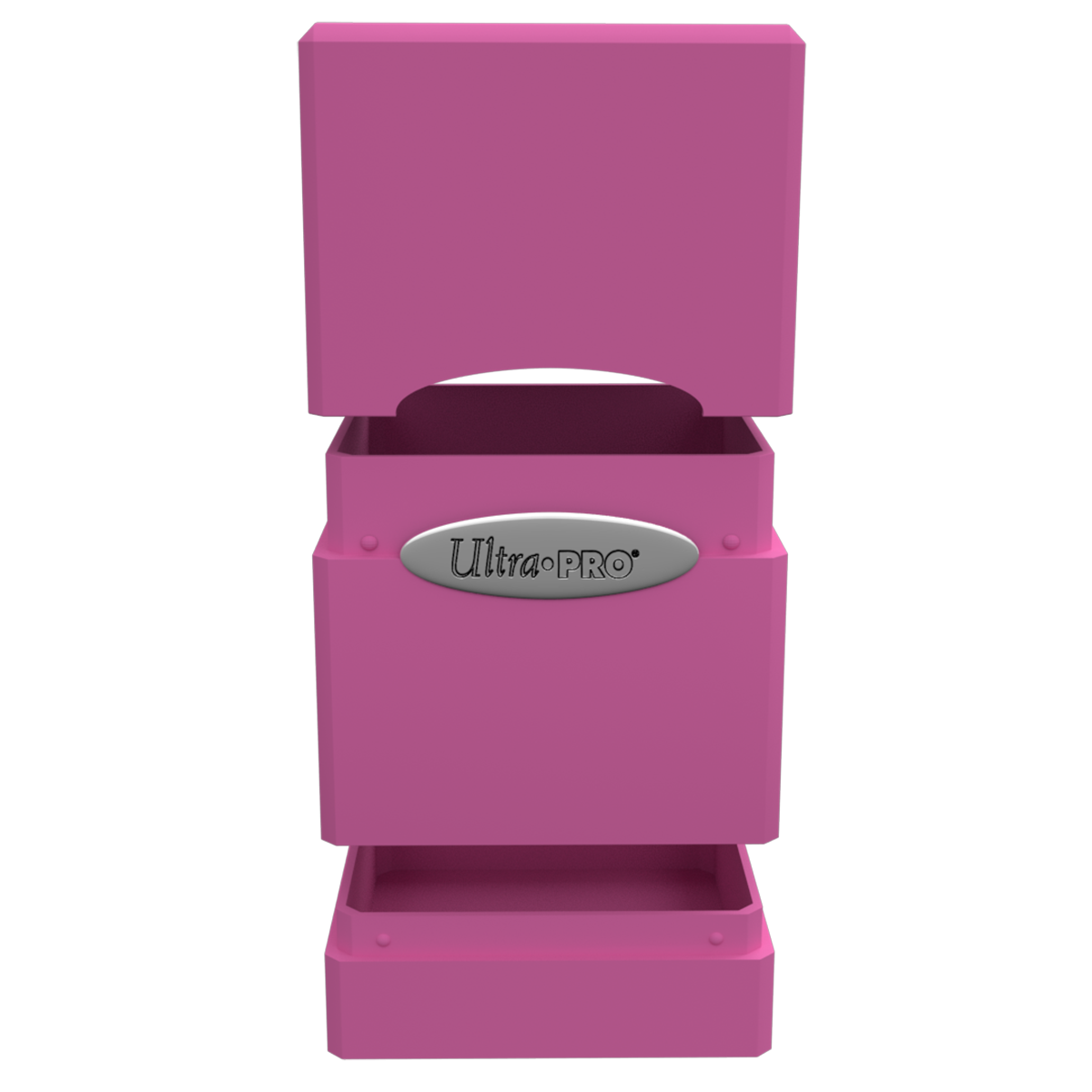 A Pink Classic SATIN Tower DECK BOX. Brand: Ultra PRO, Item: Classic SATIN® Tower DECK BOX®