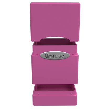 A Pink Classic SATIN Tower DECK BOX. Brand: Ultra PRO, Item: Classic SATIN® Tower DECK BOX®