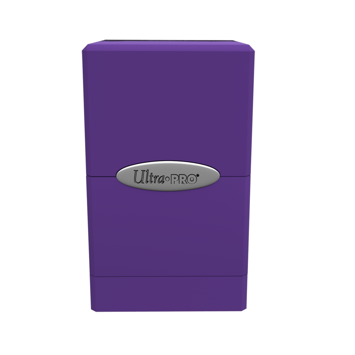 A purple Classic SATIN Tower DECK BOX. Brand: Ultra PRO.