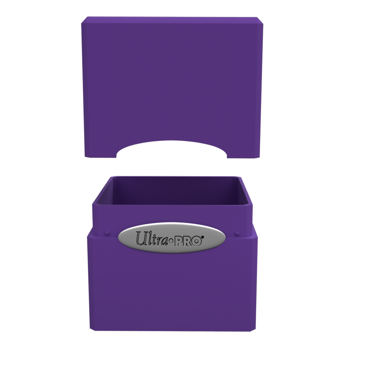 A purple Classic SATIN Cube deck box. Brand: Ultra PRO, Item: Classic SATIN® Cube.