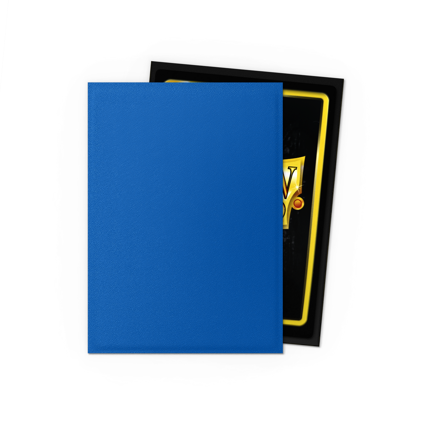 A blue Dragon Shield Wisdom Matte Dual Sleeves (Japanese size).