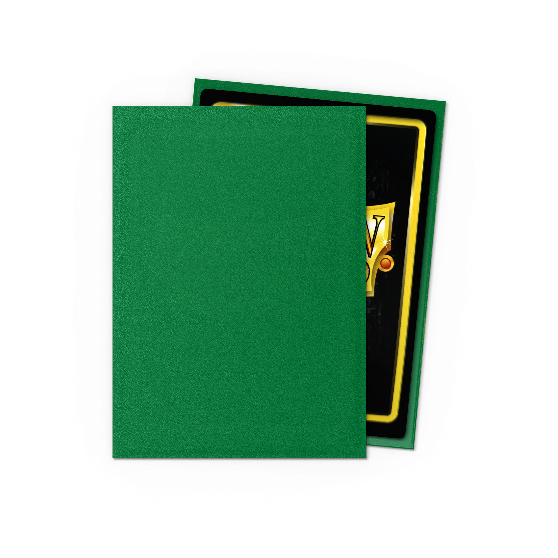 A green Japanese-sized card sleeve. Brand: Dragon Shield (Dev), Item: Emerald - Matte Sleeves