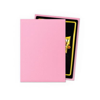A pink matte Japanese card sleeve. Brand: Dragon Shield (Dev), Item: Pink - Matte Sleeves