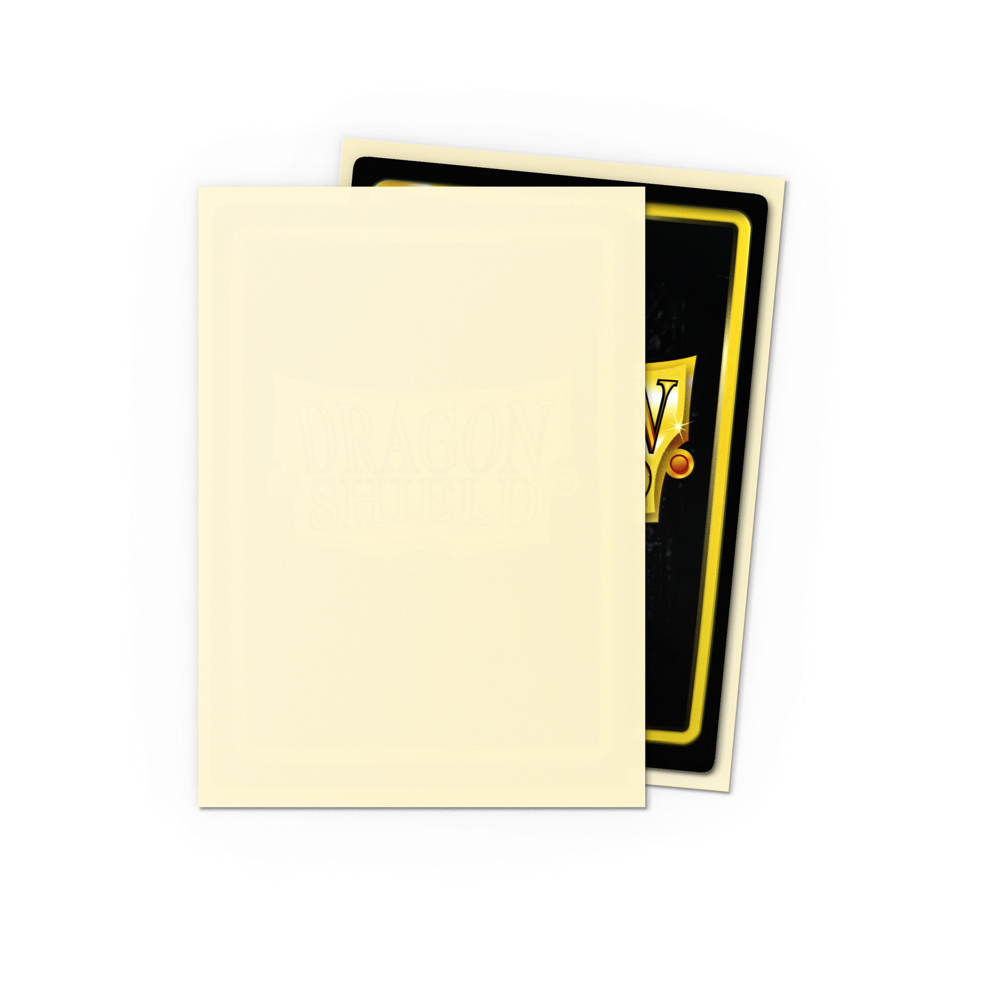 A Ivory Matte Japanese card sleeve. Brand: Dragon Shield, Item: Ivory Matte Sleeves