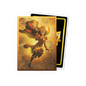 A golden brushed art card sleeve featuring Alaria from Constellations. Brand: Unknown, Item: Alaria - Constellations - Brushed Art Sleeves.