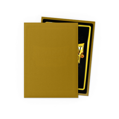 A gold matte Dragon Shield Japanese card sleeve. Brand: Dragon Shield (Dev), Item: Gold - Matte Sleeves