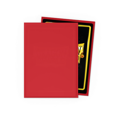 A red Japanese size Dragon Shield card sleeve. Brand: Dragon Shield (Dev), Item: Crimson - Classic Sleeves