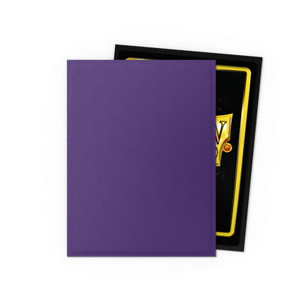 A purple Matte Dual Sleeves for trading cards. Brand: Dragon Shield (Dev), Item: Soul - Matte Dual Sleeves (Japanese).