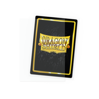 A clear matte Dragon Shield Japanese size card sleeve. Brand: Dragon Shield, Item: Clear - Matte Sleeves