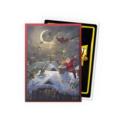 A Brushed Art Christmas 2023 Japanese card sleeve. Brand: Dragon Shield (Dev), Item: Christmas 2023 - Brushed Art Sleeves