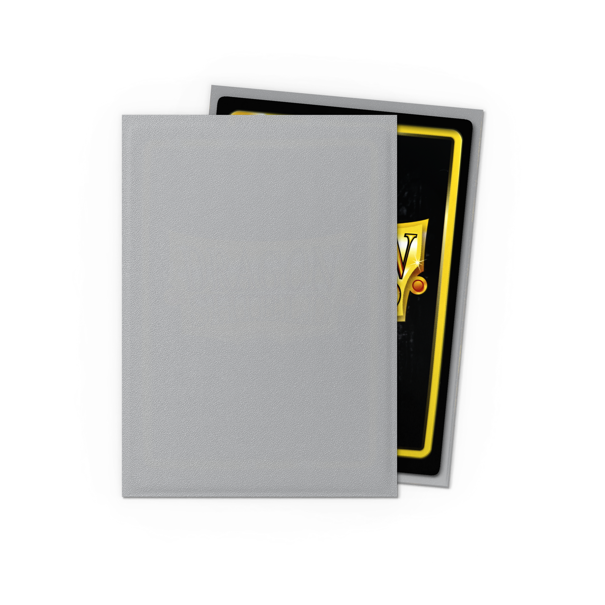 A Silver Matte Japanese Card Sleeve. Brand: Dragon Shield (Dev), Item: Silver - Matte Sleeves